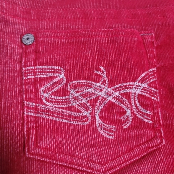 Candies Vintage Red Corduroy Mini Skirt Size 11 - Picture 8 of 10